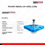Aireador Splash_EM-M-PYD-1.1_ con rejilla, 1,5Hp_Equipmaster