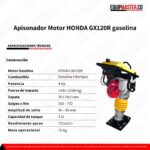 Apisonador Motor - EM-ACH120 - HONDA GX120R gasolina -Equipmaser