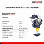 Apisonador Motor MASTER 4.7hp Diésel - Equipmaster