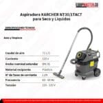 Aspiradora KARCHER NT30-1TACT para Seco y Liquidos - Equipmaster