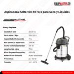 Aspiradora KARCHER NT70-2 para Seco y Liquidos - Equipmaster