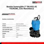 Bomba Sumergible 2_EM-HS2.4S_TSURUMI_110v Monofásica_Equipmaster