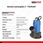 Bomba Sumergible 3 TSURUMI EM-HS3.75S - Equipmaster