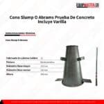 Cono Slump O Abrams Prueba De Concreto, Incluye Varilla - Imagen 3