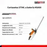 Cortasetos STIHL batería HSA50-Equipmaster