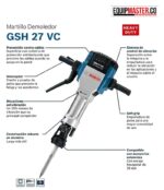 Demoledor Piso BOSCH GSH27VC 2000w - Equipmaster