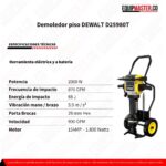 Demoledor piso DEWALT D25980T - Equipmaster