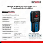 Detector de Materiales GMS 120-27 BOSCH - Equipmaster