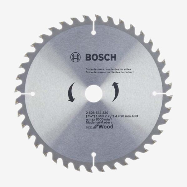 Disco_Sierra_Circular_7-¼_Madera_Eco_Eje ¾ _40dientes_BOSCH_Equipmaster