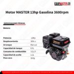 EM-GM390 Motor MASTER Gasolina 3600rpm -Equipmaster
