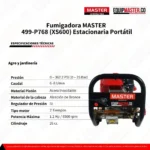 Fumigadora 499-P768 (XS600) Estacionaria MASTER - Equipmaster