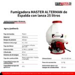 Fumigadora MASTER ALTERMAN de Espalda con lanza 25 litros - Equipmaster