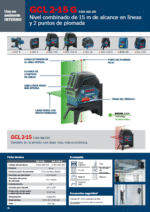 Nivel Laser BOSCH COMBINADO GCL 2-15G Con Soporte • Color De Línea Laser VERDE 2 Líneas - Imagen 5