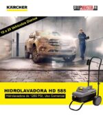 Hidrolavadora Electrica KARCHER HD585 Presión 1600psi 490litros/Hora 1.5kw Pistola y manguera alta presión, Lanza corta - Imagen 5