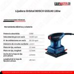 Lijadora Orbital BOSCH GSS140 180w - Equipmaster