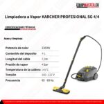 Limpiadora a Vapor KARCHER PROFESIONAL SG 4-4 - Equipmaster
