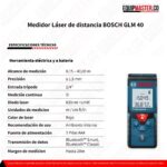 Medidor de Distancia Láser BOSCH GLM 40 - Equipmaster