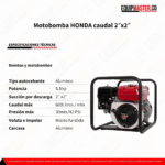 Motobomba HONDA caudal WB20X -Equipmaster