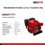 Motobomba Presión Gasolina 7hp - Equipmaster