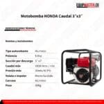 Motobomha caudal Honda WL30XH DR- Equipmaster
