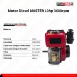 Motor Diesel F400FD MASTER 10hp 3600rpm -Equipmaster