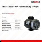 Motor Electrico_CD002181HHB_WEG Monofasico 2hp 1800rpm_Equipmaster