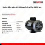 Motor Electrico_CD003361HHB_WEG Monofasico 3hp 3600rpm_Equipmaster