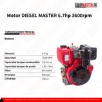 Motor F300 DIESEL MASTER 6.7hp 3600rpm - Equipmaster