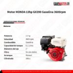 Motor HONDA 13hp GX390 Gasolina 3600rpm -Equipmaster