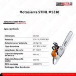 Motosierra STIHL MS310 - Equipmaster
