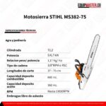 Motosierra STIHL MS382-75 - Equipmaster