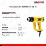 Pistola de Calor DEWALT D26411-B3 -Equipmaster