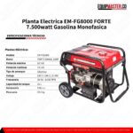 Planta Electrica_EM-FG8000_FORTE_7500watt_Gasolina Monofasica_Equipmaster