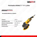 Polichadora DEWALT 7 Y 9 1,250w -Equipmaster