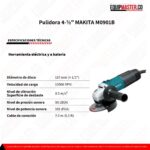 Pulidora 4-½ MAKITA M0901B -Equipmaster
