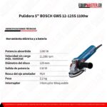 Pulidora 5 - BOSCH GWS 12-125S -Equipmaster