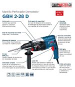 Rotomartillo Demoledor BOSCH GBH 2-28D 850W - Equipmaster