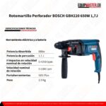 Rotomartillo Perforador_BOSCH_GBH220_650W_ 1,7J_Equipmaster