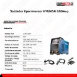 Soldador tipo Inversor HYUNDAI MMA160D 160Amp - Equipmaster