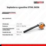Sopladora a gasolina STIHL BG56 - Equipmaster