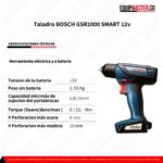 Taladro BOSCH GSR1000 SMART 12v - Equipmaster