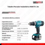 Taladro Percutor Inalambrico MAKITA DHP453SYE 18v - Equipmaster