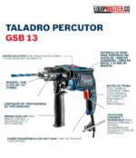 Taladro percutor BOSCH GSB 13 RE - Equipmaster
