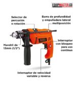 [ Taladro_BLACK&DECKER_Percutor_HD555-B3_Equipmaster ]