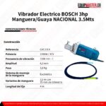 Vibrador Electrico BOSCH 3hp 2200w -GVC22EX - Guaya 3.5Mts -Equipmaster