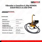 Vibrador a Gasolina 6,5hp HONDA - VGEM-GP200H- EXENTRICO 14.000 VPM - Equipmaster