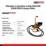 Vibrador a Gasolina VGEM-GM200 - 6,5hp MASTER EXENTRICO Guaya 4Mts - Equipmaster