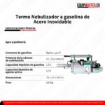 TermoNebulizador a gasolina IGEBA TF 34,Tubo Nebulizador de Acero Inoxidable -Equipmaster