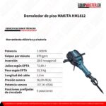 Demoledor de piso MAKITA HM1812- Equipmaster
