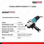 Pulidora MAKITA GA4550 1300w -Equipmaster